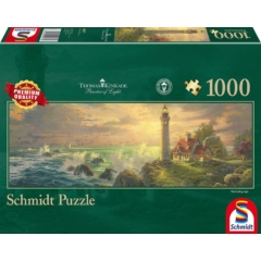 Schmidt 1000 db-os Panoráma puzzle - Lighthouse Seascape, Thomas Kinkade (59477)