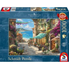 Schmidt 1000 db-os puzzle - Café on the Italian Riviera, Kinkade (59624)