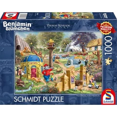 Schmidt 1000 db-os puzzle - Benjamin Blümchen - A day at the Neustadter Zoo, Thomas Kinkade (58423)