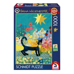 Schmidt 1000 db-os puzzle - Cat in a sea of blossom, Rosina Wachtmeister (58661)