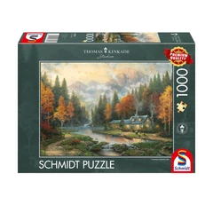 Schmidt 1000 db-os puzzle - Evening at Autumn lake, Thomas Kinkade (58784)