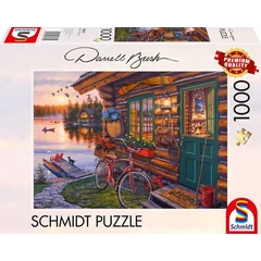 Schmidt 1000 db-os puzzle - Lakeside cabin with bike (58531)