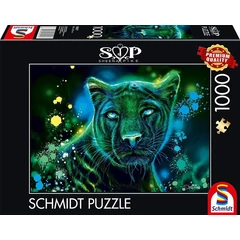 Schmidt 1000 db-os puzzle - Neon Blue Green Panther, Sheena Pike (58517)