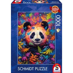 Schmidt 1000 db-os puzzle - Panda in a rainbow-coloured forest (59781)