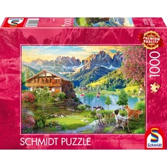 Schmidt 1000 db-os puzzle - Relaxing in the Dolomites (58886)