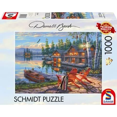 Schmidt 1000 db-os puzzle - The banks of Loon Lake, New York (58530)