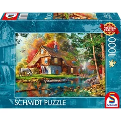 Schmidt 1000 db-os puzzle - Water mill in autumn (58881)