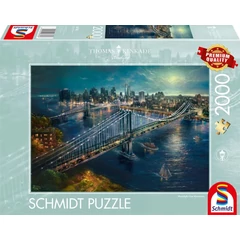 Schmidt 2000 db-os puzzle - Moonlight over Manhattan, Thomas Kinkade (58782)