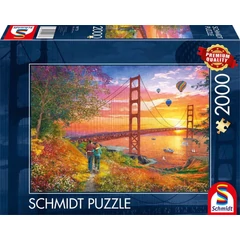 Schmidt 2000 db-os puzzle - Walking to the Golden Gate Bridge, Thomas Kinkade (59773)