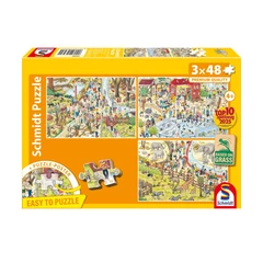 Schmidt 3x48 db puzzle - Fun at the zoo (56582)