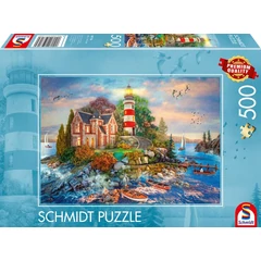 Schmidt 500 db-os puzzle - Lighthouse on the rock (59716)