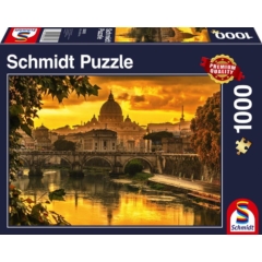Schmidt 1000 db-os puzzle - Golden light over Rome (58393)