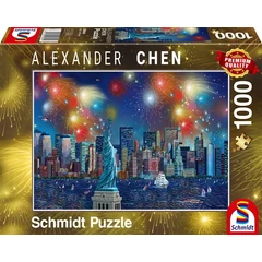 Schmidt 1000 db-os puzzle - Statue of Liberty with fireworks (59649)