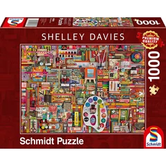 Schmidt 1000 db-os puzzle - Vintage Artist Materials, Shelley Davies (59698)
