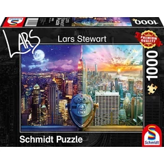 Schmidt 1000 db-os puzzle - Night and Day - New York, Lars Stewart (59905)