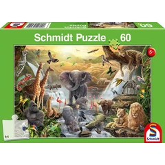 Schmidt 60 db-os puzzle - Animals in Africa (56454)