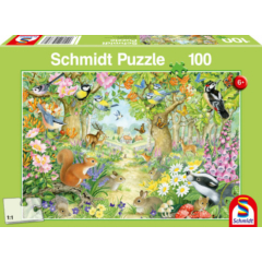 Schmidt 100 db-os puzzle - Animals in the forest
