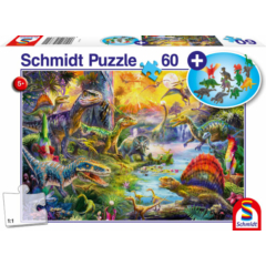 Schmidt 60 db-os puzzle - Dinosaurs figurákkal