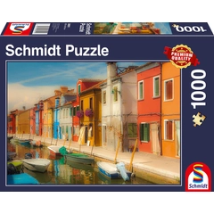 Schmidt 1000 db-os puzzle - Bright Houses on the Island of Burano (58991)