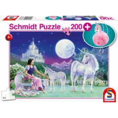 Schmidt 200 db-os puzzle - Unicorn plüss kulcstartóval