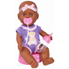 Simba New Born Baby pisilős játékbaba - Barna bőrű - 26 cm (5030068)