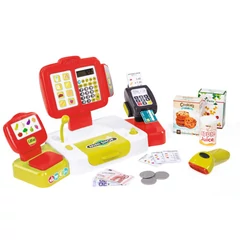 Smoby Mini Shop elektronikus játék pénztárgép mérleggel - piros (350107)