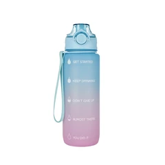 Ombre tritán kulacs 750 ml - rózsaszín-kék