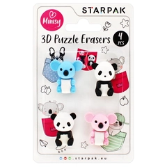 Starpak - Radírgumi 4 db-os állatfigura - Koala és panda