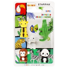 Starpak - Radírgumi 5 db-os állatfigura - Safari