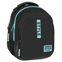 Style 2 rekeszes iskolatáska, hátizsák - Blue