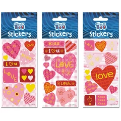 Feliratos szívek matrica 6 x 18 cm (225030)