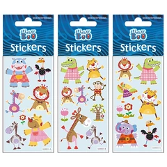 Állatok 3 matrica 6 x 12 cm - 3-féle