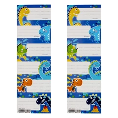 Dinoszaurusz 6 db-os füzetcímke - kétféle