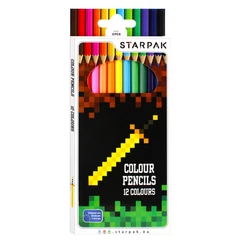 Starpak - Pixel Game háromszög színesceruza készlet - 12 db-os (484791)