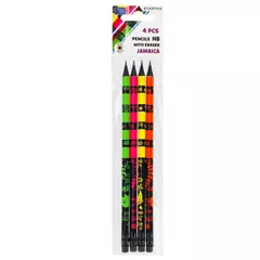 Jamaica grafit ceruza radírral - 4 db-os