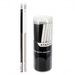 Black and White HB grafit ceruza radírral