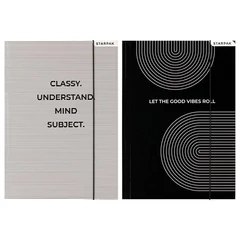 Black and White A/4 gumis mappa - kétféle