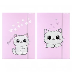 Cute cicás A/4 gumis mappa - kétféle (559723)