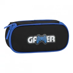 Gamer ovális tolltartó - fekete (550911)