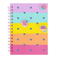 Gyümölcsös A/5 szilikonos spirálfüzet - sima (537167)