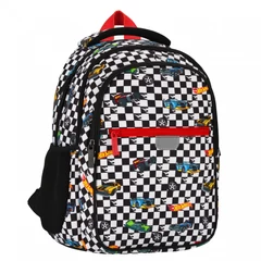 Hot Wheels iskolatáska, hátizsák - 3 rekeszes - Pepita (550871)