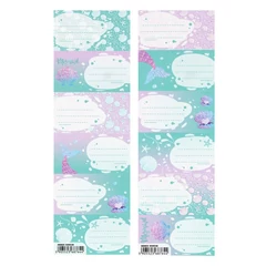 Kagylós 6 db-os füzetcímke (559538)