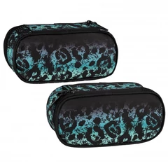 Kék párduc mintás ovális tolltartó (527255)