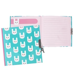 Nyuszis kulcsos napló 14 x 14 cm