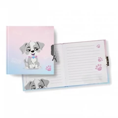 Kutyusos kulcsos napló 13,5 x 13,5 cm (534362)