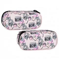 Music ovális tolltartó - pink (552325)