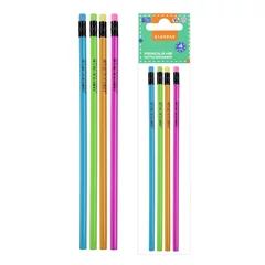 Neon HB grafit ceruza radírral - 4 db-os (536334)