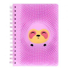 Rózsaszín A/5 szilikonos spirálfüzet - csíkos (553738)