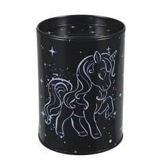 Unikornisos henger alakú fém persely - Holo Unicorn (536635)