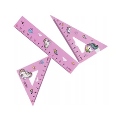 Vonalzókészlet, műanyag, 3 db-os Unikornis (538972)